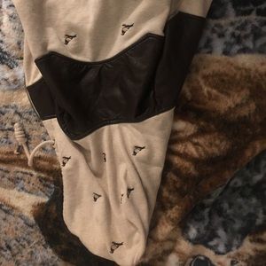 Leather staple hoodie